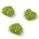 Czech Glass Bead - Maple Leaf - Opal Green Rose Gold - 13x11mm