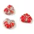 Czech Glass Bead - Maple Leaf - Red Crystal Silver - 13x11mm