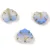 Czech Glass Bead - Maple Leaf - Matt Sapphire Crystal Gold - 13x11mm