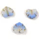 Czech Glass Bead - Maple Leaf - Matt Sapphire Crystal Gold - 13x11mm