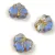 Czech Glass Bead - Maple Leaf - Sapphire Crystal Gold - 13x11mm