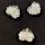 Czech Glass Bead - Maple Leaf - Alabaster Crystal Gold - 13x11mm