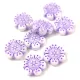 Cseh préselt gyöngy - hosszában fúrt virág - Alabaster Purple - 14mm