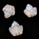 Czech Glass Bead - Grape Leaf - Opal White Copper - 16x14mm