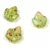 Czech Glass Bead - Grape Leaf - Opal White Travertine Lime - 16x14mm