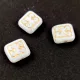 Cseh préselt gyöngy - hosszában fúrt inka négyzet - Alabaster Gold - 11x12mm