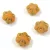 Cseh préselt üveg gyöngy - Folk Flower - Matt Orange Gold - 11mm
