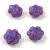 Cseh préselt üveg gyöngy - Folk Flower - Matt Sapphire Violet - 11mm