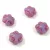 Cseh préselt üveg gyöngy - Folk Flower - Matt Purple Violet - 11mm