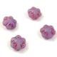 Cseh préselt üveg gyöngy - Folk Flower - Matt Purple Violet - 11mm