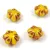 Cseh préselt üveg gyöngy - Folk Flower - Opal Yellow Copper - 11mm