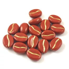   Coffee Bean-13600-54302 - Kávébab gyöngy - Latte Gold - 11x8mm