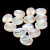 Coffee Bean -01000-54307- Kávébab gyöngy - Opal White Copper - 11x8mm