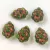 Cseh üveg gyöngy - Grape - Transparent Emerald Copper - 16x11mm
