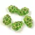 Cseh üveg gyöngy - Grape - Transparent Green Gold - 16x11mm