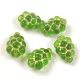 Cseh üveg gyöngy - Grape - Transparent Green Gold - 16x11mm