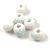 Porcelán gyöngy - golyó - Alabaster Cracked Light Blue - 10x12mm