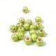 Porcelán gyöngy - golyó - Iridescent Green Apple - 7x6mm