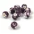 Porcelán gyöngy - golyó - Deep Purple - 8mm