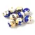 Porcelán gyöngy - golyó - Sapphire Yellow Flower - 8mm