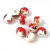 Porcelán gyöngy - golyó - Red Flower - 8mm