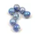 Porcelán gyöngy - golyó - Iridescent Light Sapphire - 8mm