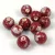 Porcelán gyöngy - golyó - Spotty Red - 10mm