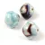 Porcelán gyöngy - cotton ball - Sky Blue Oxblood - 16 x 17mm