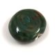 Porcelán gyöngy - Lentil - Dark Emerald - 23x27mm