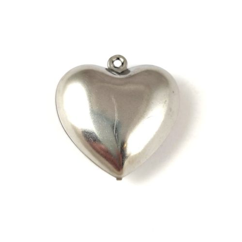Stainless Steel - Pendant - Heart - 23 x 22 x 8 mm