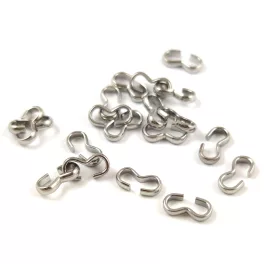 Stainless Steel - connector link - 7.5 x 3.5 x 1.5 mm