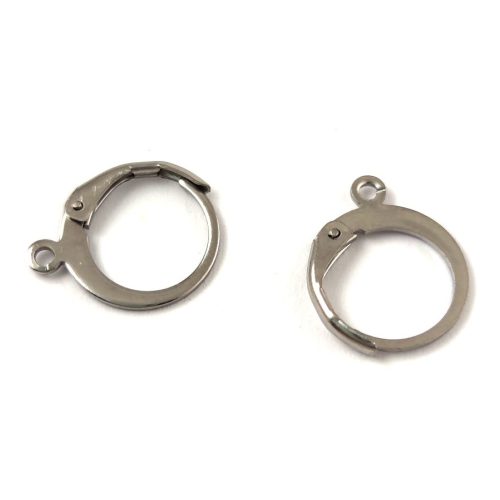 Leverback Earrings - Platinum Colour - 14.5 x 12 mm