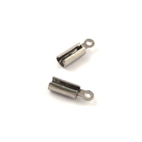 Cord End - Platinum Colour - 10 x 3 x 2.5 mm