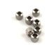 Stainless Steel - faceted bead - 3 x 2.7 mm