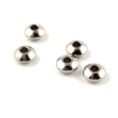 Stainless Steel - bead - 6x3mm