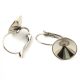 Leverback Earrings - Platinum Colour - 12mm rivoli