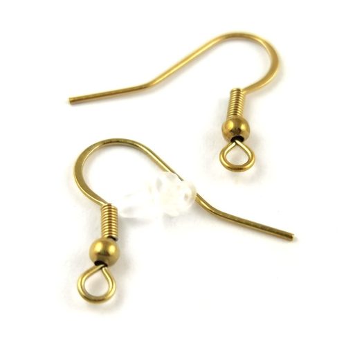 Earring Part - Earwire - Gold Colour - 19x21mm - 18k Gold Plated