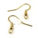 Earring Part - Earwire - Gold Colour - 19x21mm - 18k Gold Plated