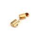 Cord End - Stainless Steel - Gold Colour - 18K gold plated - 6x4mm