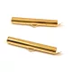 Cord End - Stainless Steel - Gold Colour - 18K gold plated - 30x5x4mm