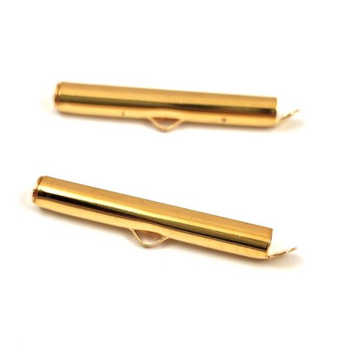Cord End - Stainless Steel - Gold Colour - 20x6x4mm