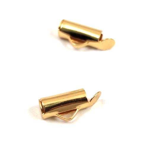 Cord End - Stainless Steel - Gold Colour - 10x5x4mm