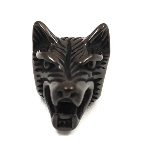 Stainless Steel - Wolf bead - 14x11mm