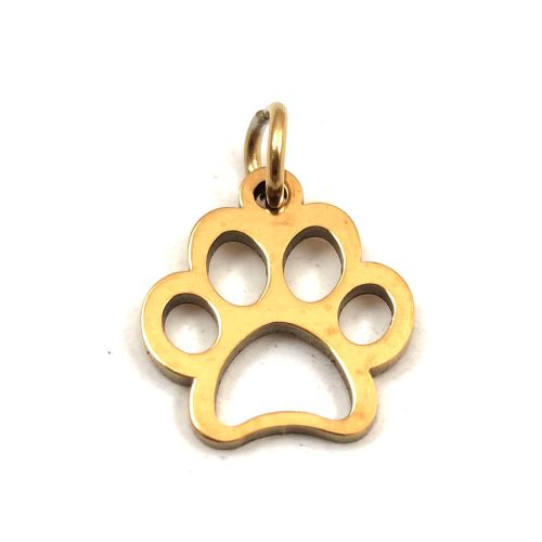 Stainless Steel - Pendant - Paw - 13mm