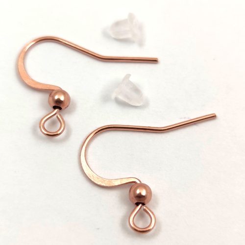 Earring Part - Post - Rose Gold Colour - 16x19mm