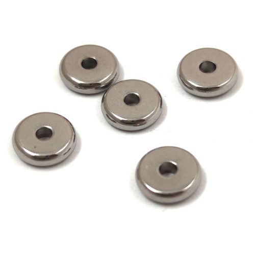 Stainless Steel - thin donut bead - 8x2mm
