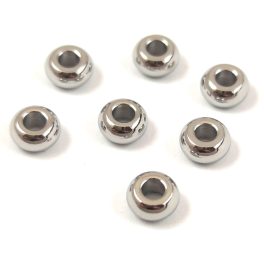 Stainless Steel - donut bead - 6x3mm