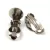 Fülbevaló alap - klipsz - platina színű - rozsdamentes - korong átmérő 9.8 mm