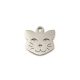 Stainless Steel - Pendant - Cat - 12x12mm