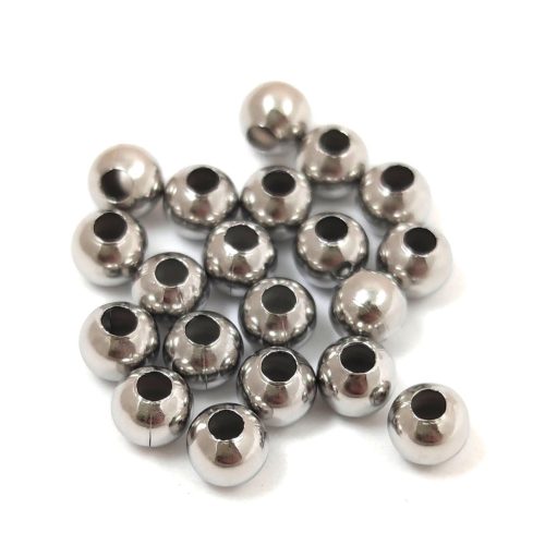 Stainless Steel - round bead - 5mm